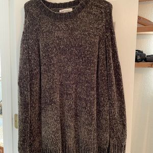 Green chenille sweater